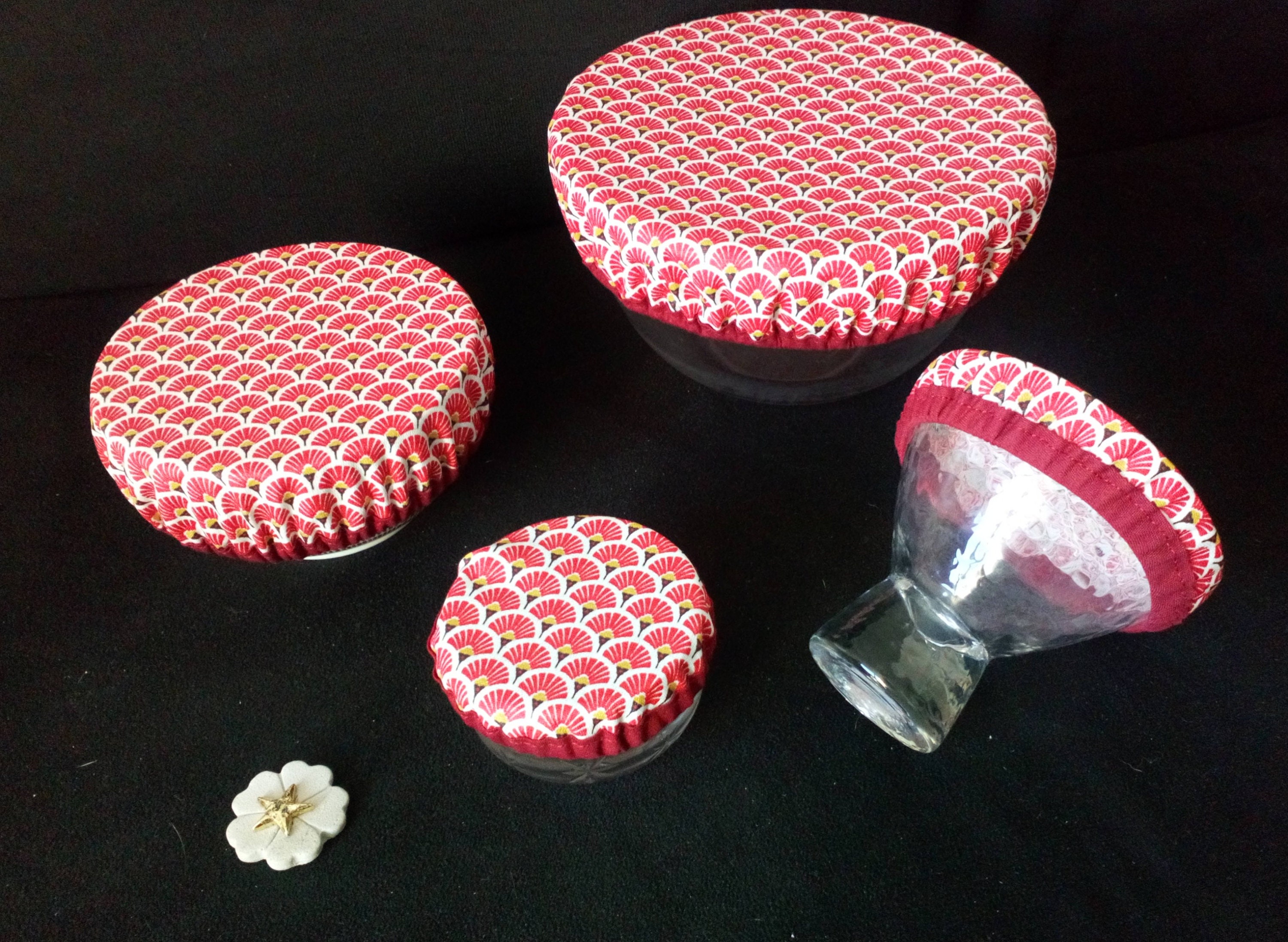 Lot de 4 Couvres Plat - Charlottes Tailles Xs + S M L