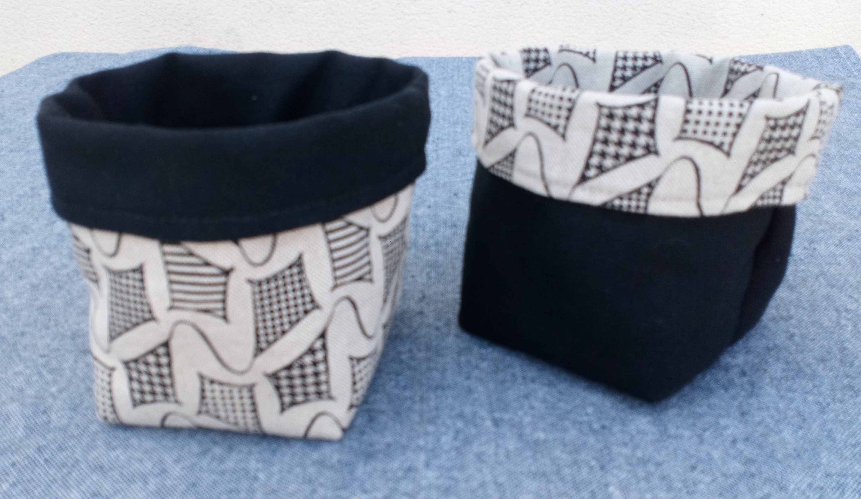 Panière en Tissu - Vide-Poches Réversibles