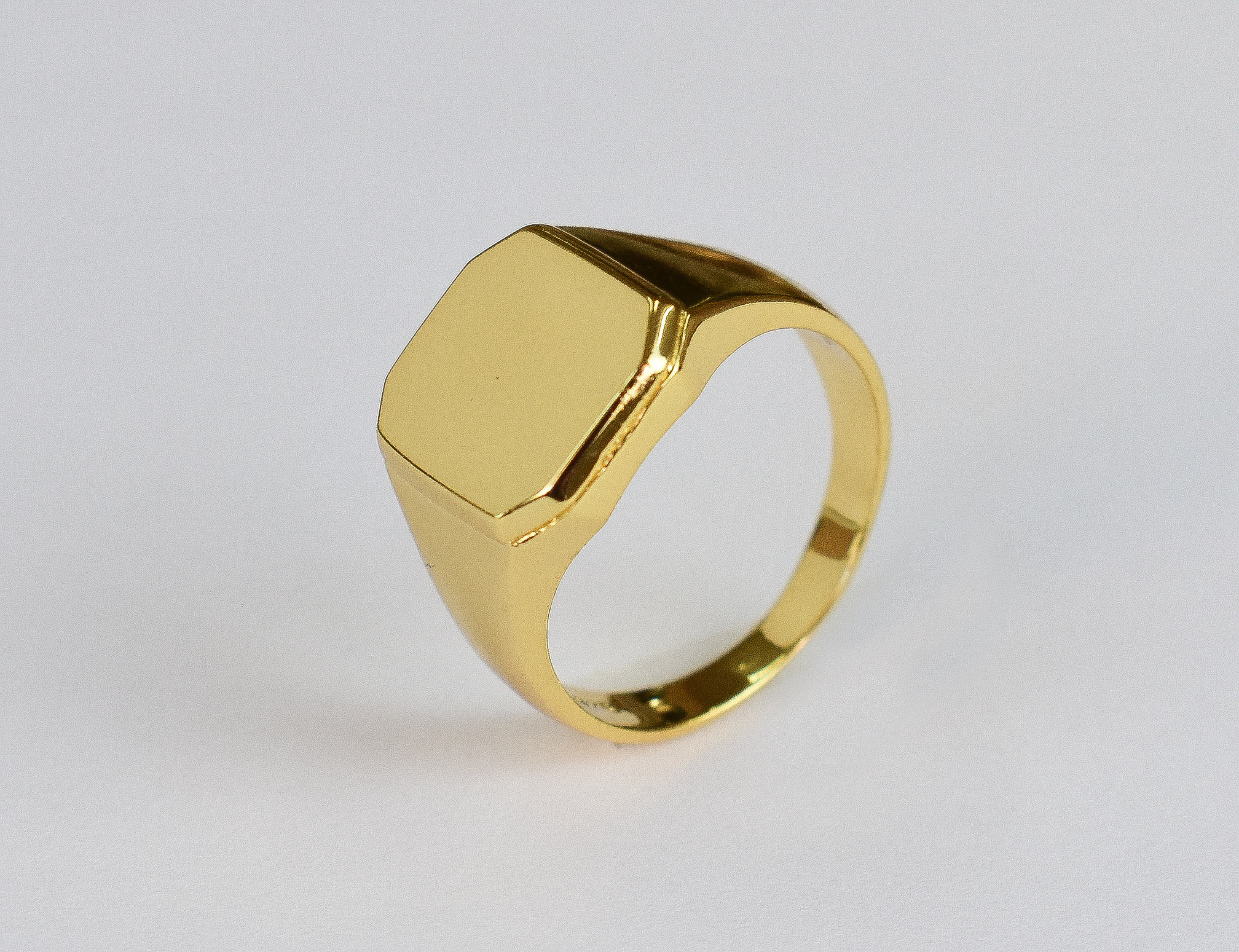 18k Gold Filled Ring Flat Top Ring Plain Gold Ring Etsy