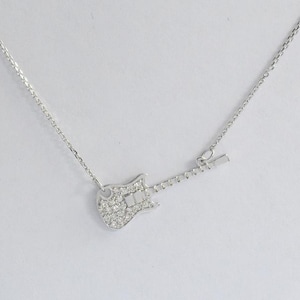 Diamond Guitar Necklace in 18K 14K 10K Gold / Gold Guitar Charm Necklace / Guitarist Gift Jewelry / Music Lover Gift Musical Jewelry