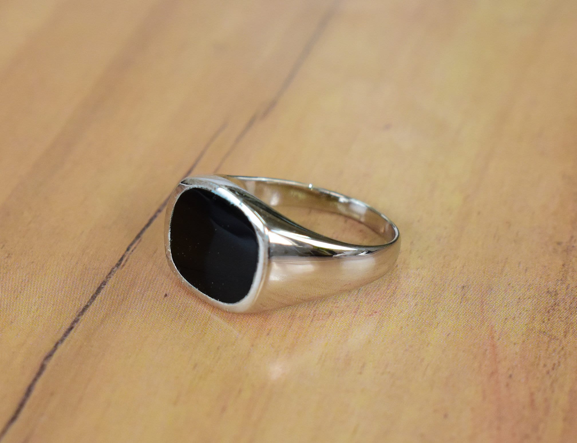 Black Onyx Ring Sterling Silver Ring Men's Etsy Australia