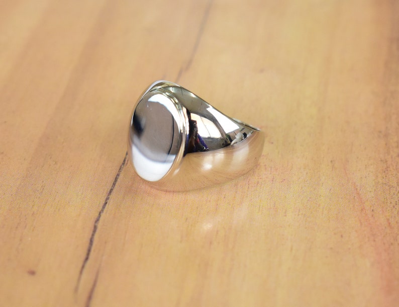 Sterling Silver Signet Ring Men's Solid Heavy Silver - Etsy