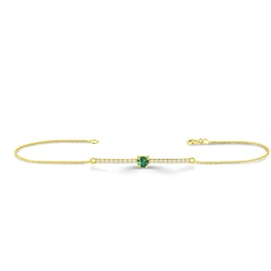 Genuine Ruby / Emerald / sapphire/ bracelet with diamonds in 18K 14K 10K Gold/ May birthstones bracelet / Jewelry for her