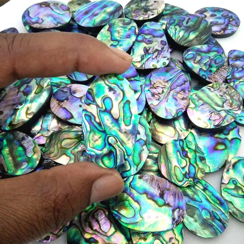 Paua Shell Abalone Shell Designer Mix Shape Cabochon Loose Etsy
