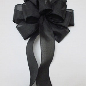 Black Burlap Bow 9-10 Halloween Black Wreath Bow - Etsy