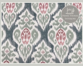 Arlo Ikat Shield Cotton – SAGE & PINK