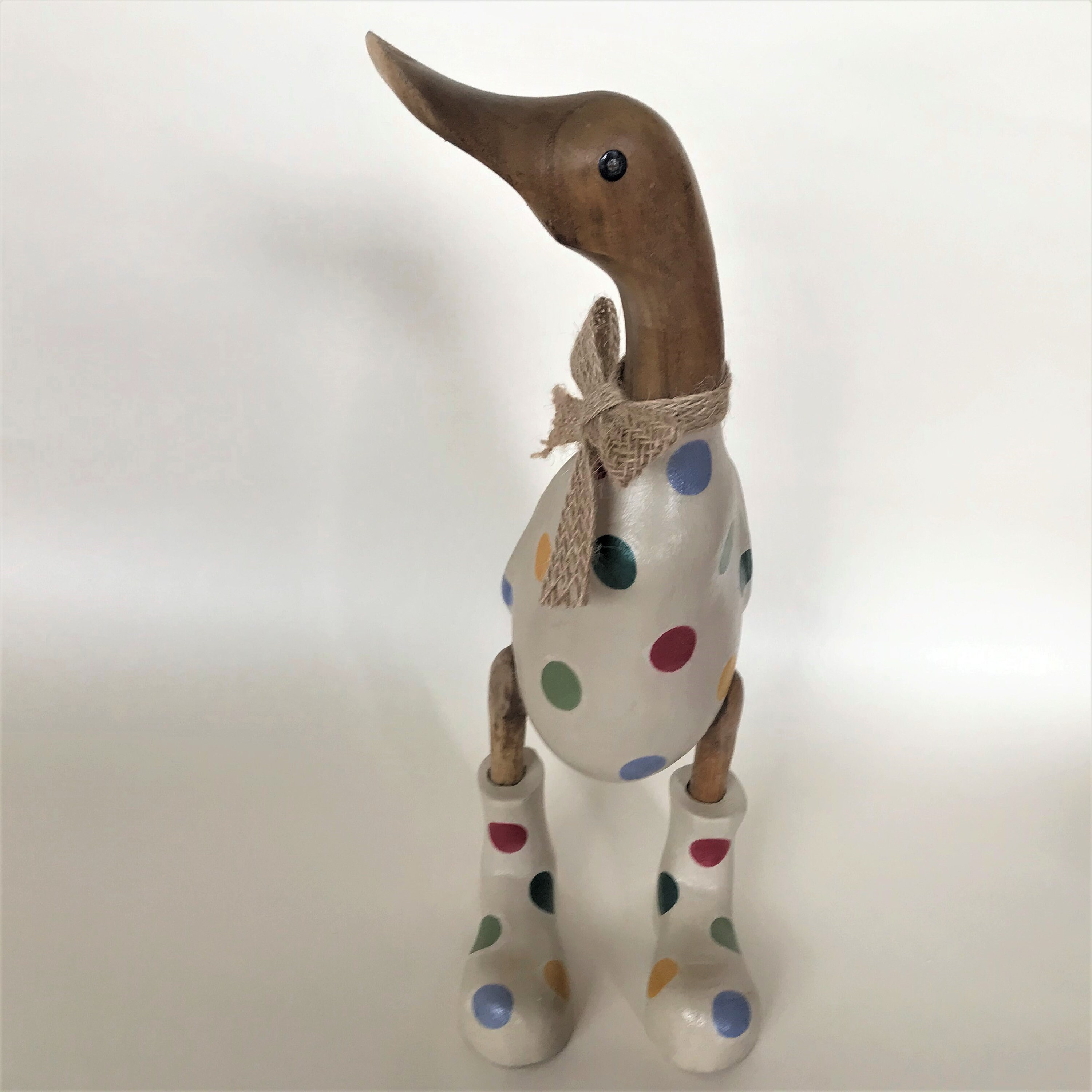 Outdoor Duck Ornament Wooden Duck in Wellies Polka Dots Etsy