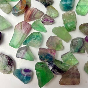 Wholesale Rainbow Fluorite Raw Tumble Lot - 1 lb Wholesale Lot - Fluorite - Chakra Healing- Crystal Healing Wholesale