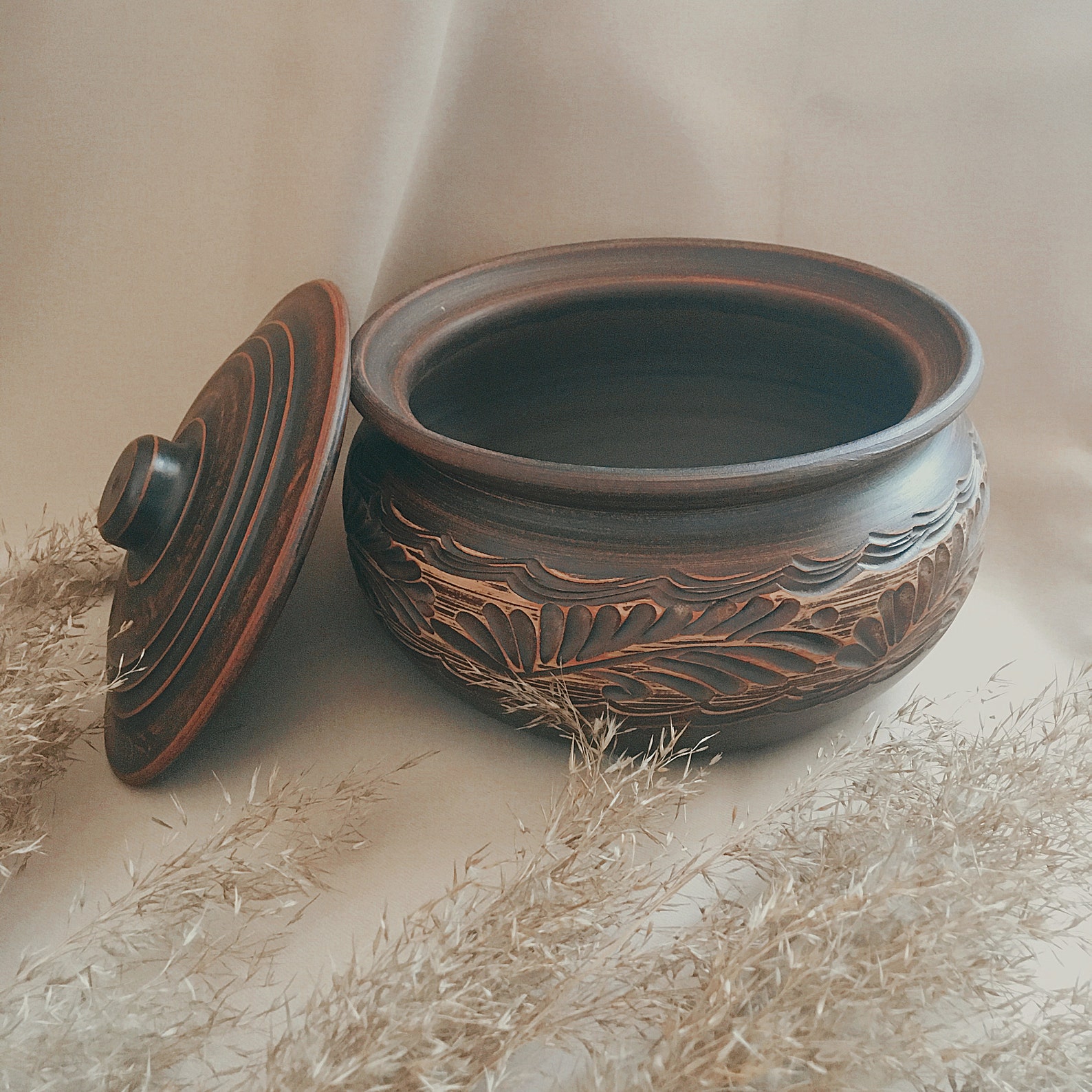 Clay Baking Pot with Lid Ceramic Pot for Baking Pottery Etsy