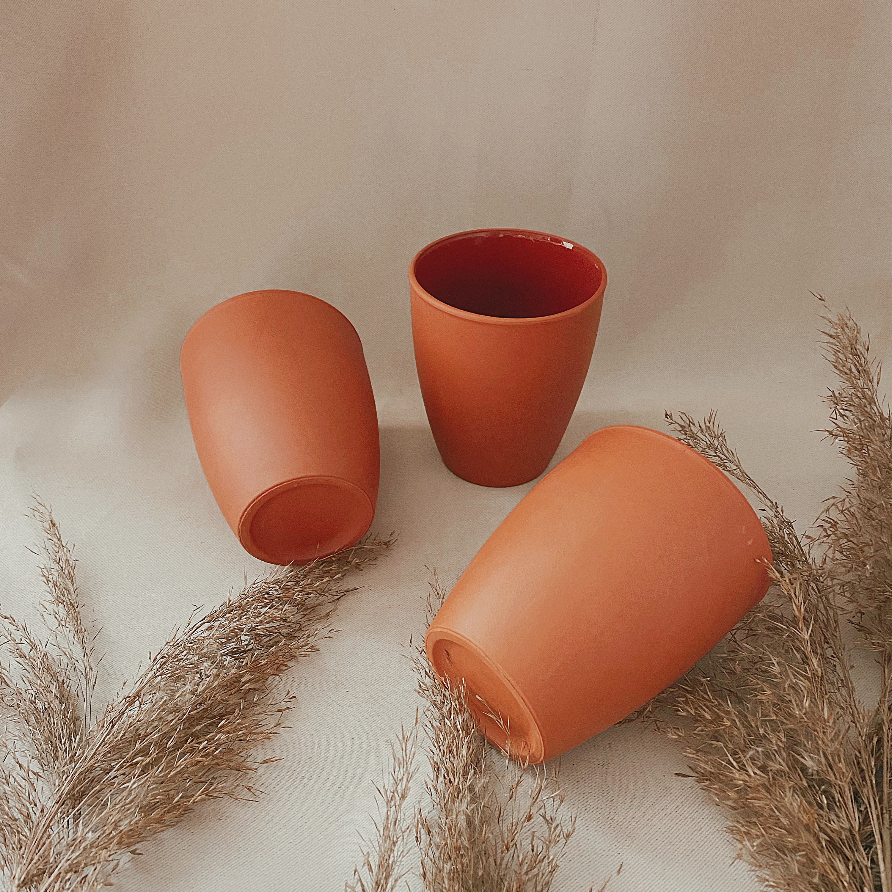 Clay Glass Terracotta Glasses Drinking Glasses Pottery | Etsy