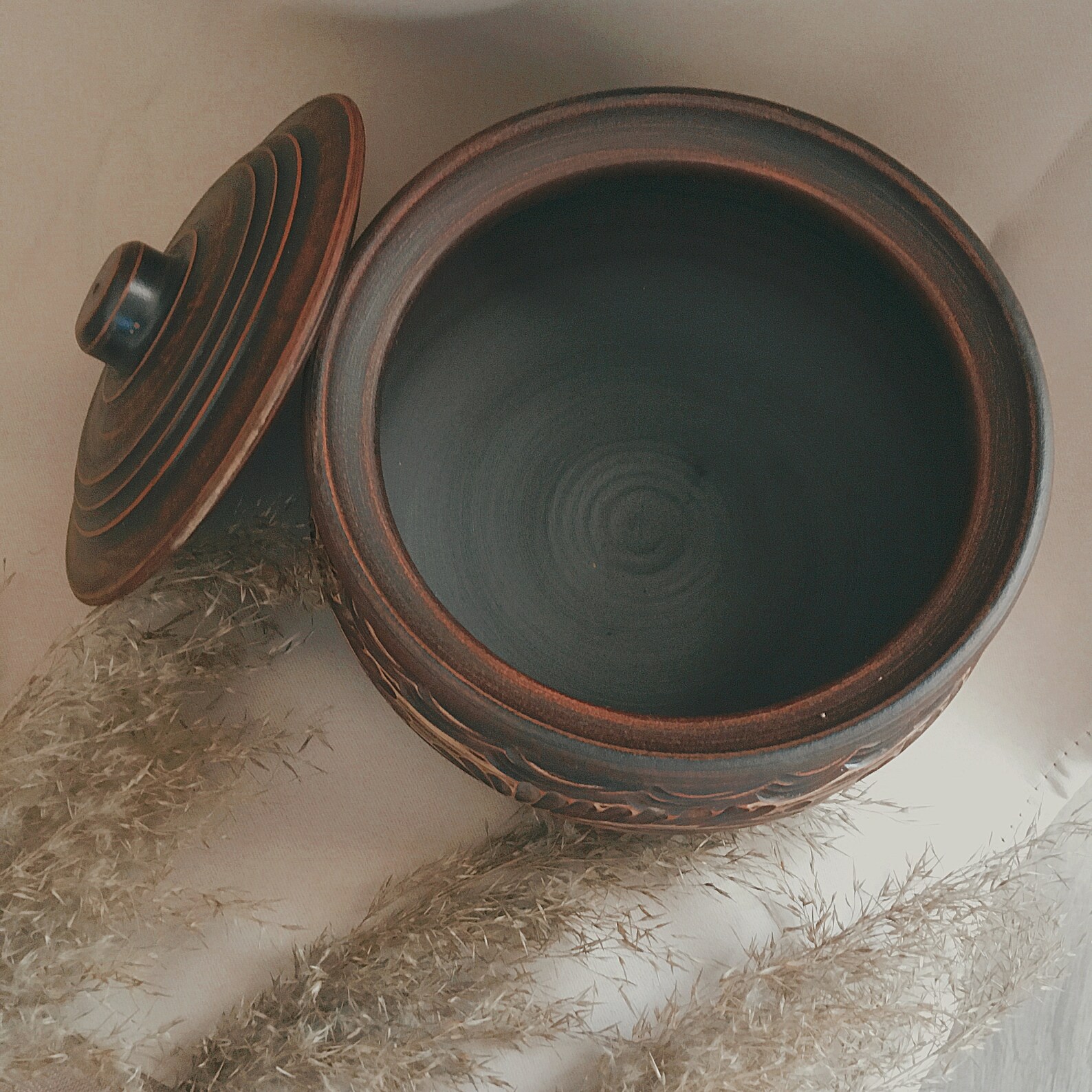 Clay Baking Pot with Lid Ceramic Pot for Baking Pottery Etsy