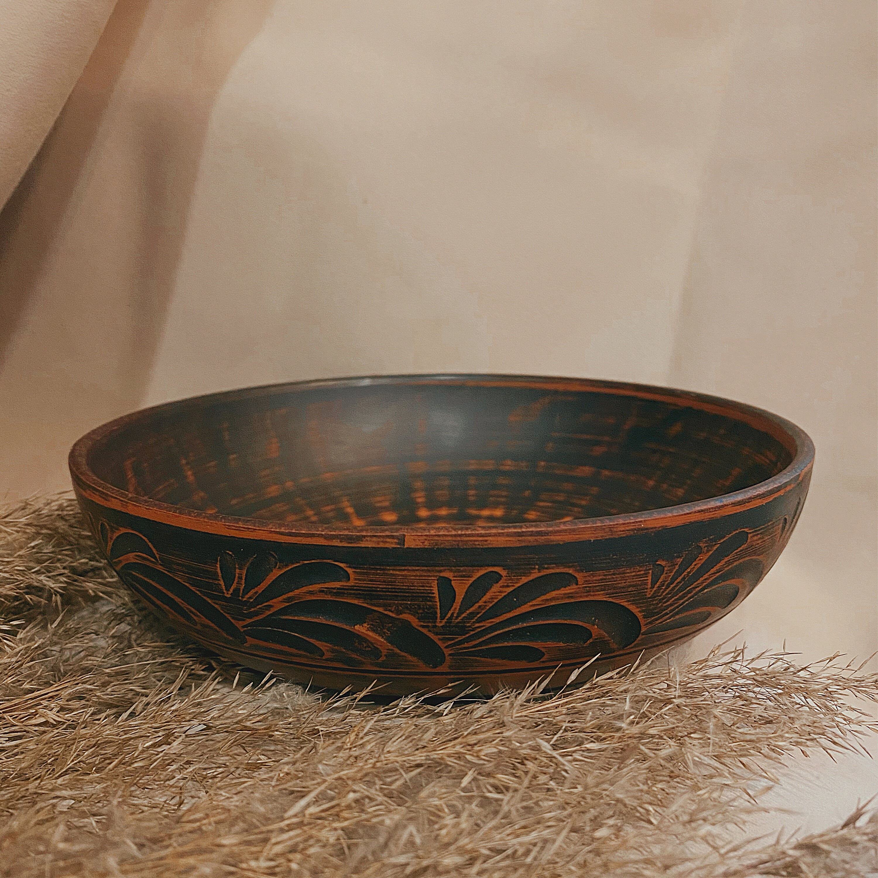 Clay Bowl Dinner Bowl Pottery Plate Clay Salad Bowl Etsy