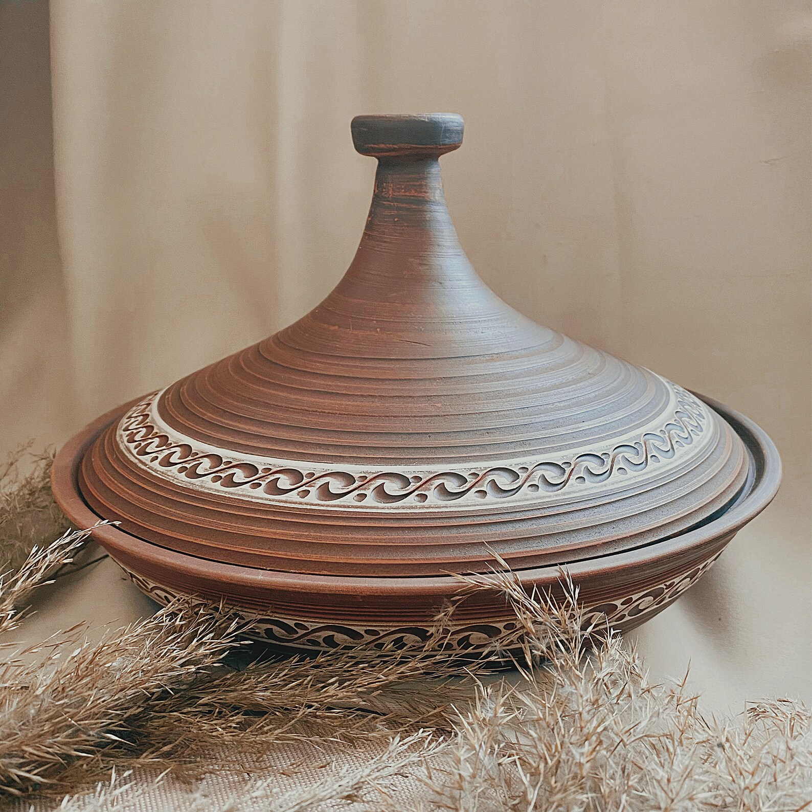 Tagine Clay Tajine Pot for Baking Pottery Tagine Baking Etsy