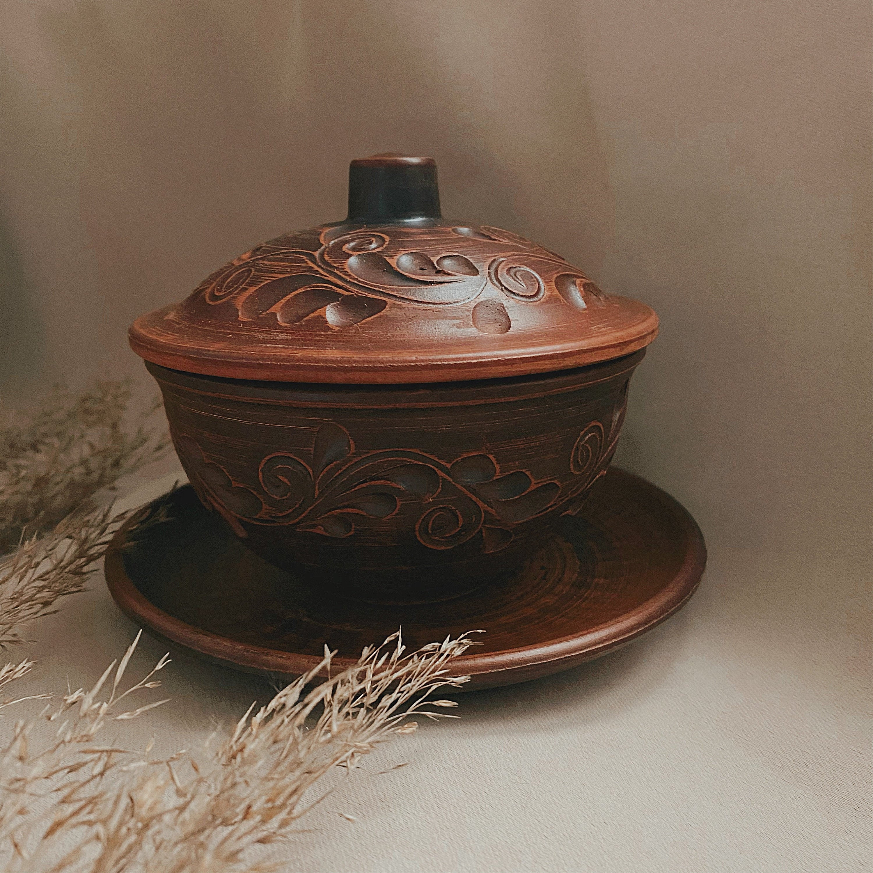 Clay Cooking Pot Ceramic Pot with Lid and Saucer Ceramic Etsy