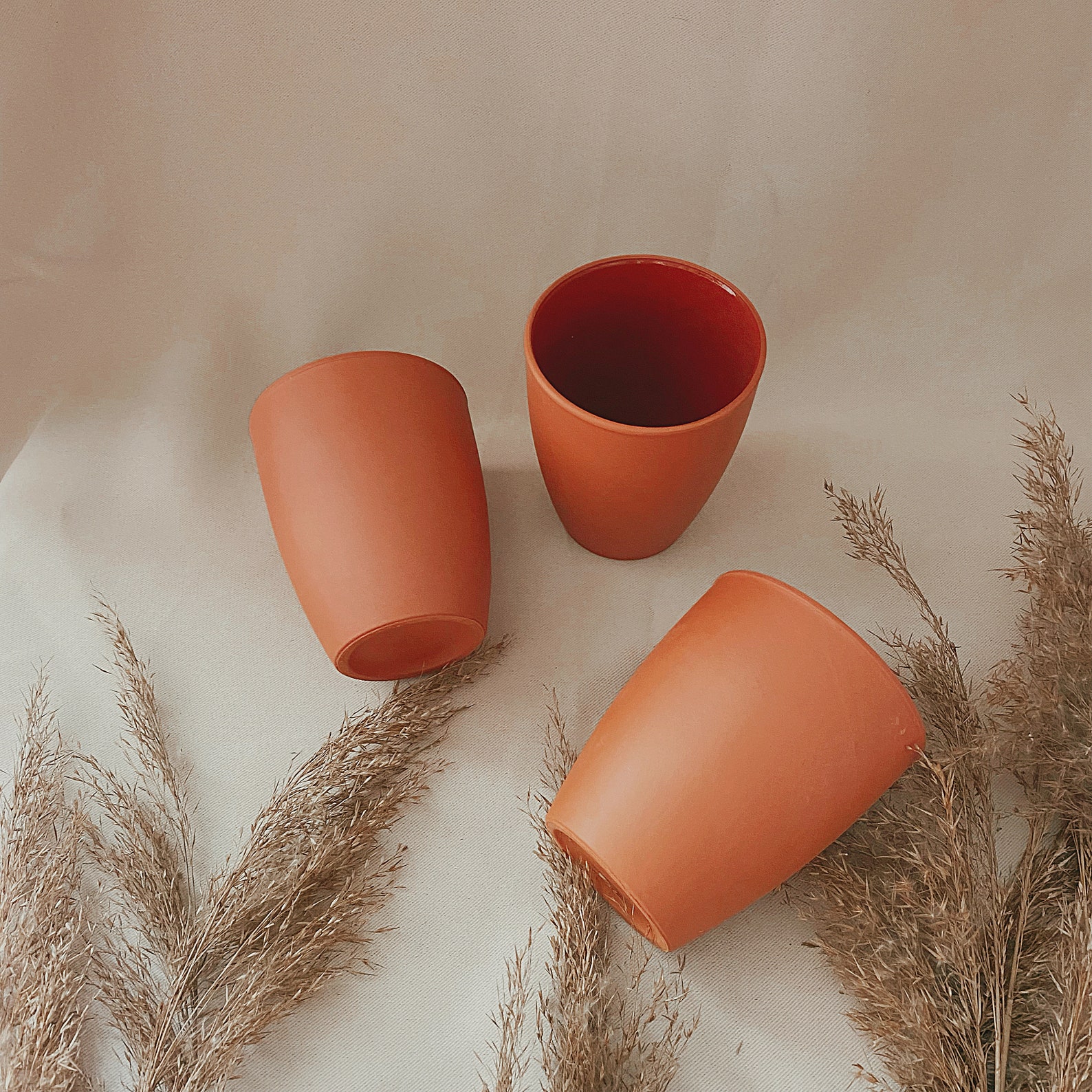 Clay Glass Terracotta Glasses Drinking Glasses Pottery Etsy