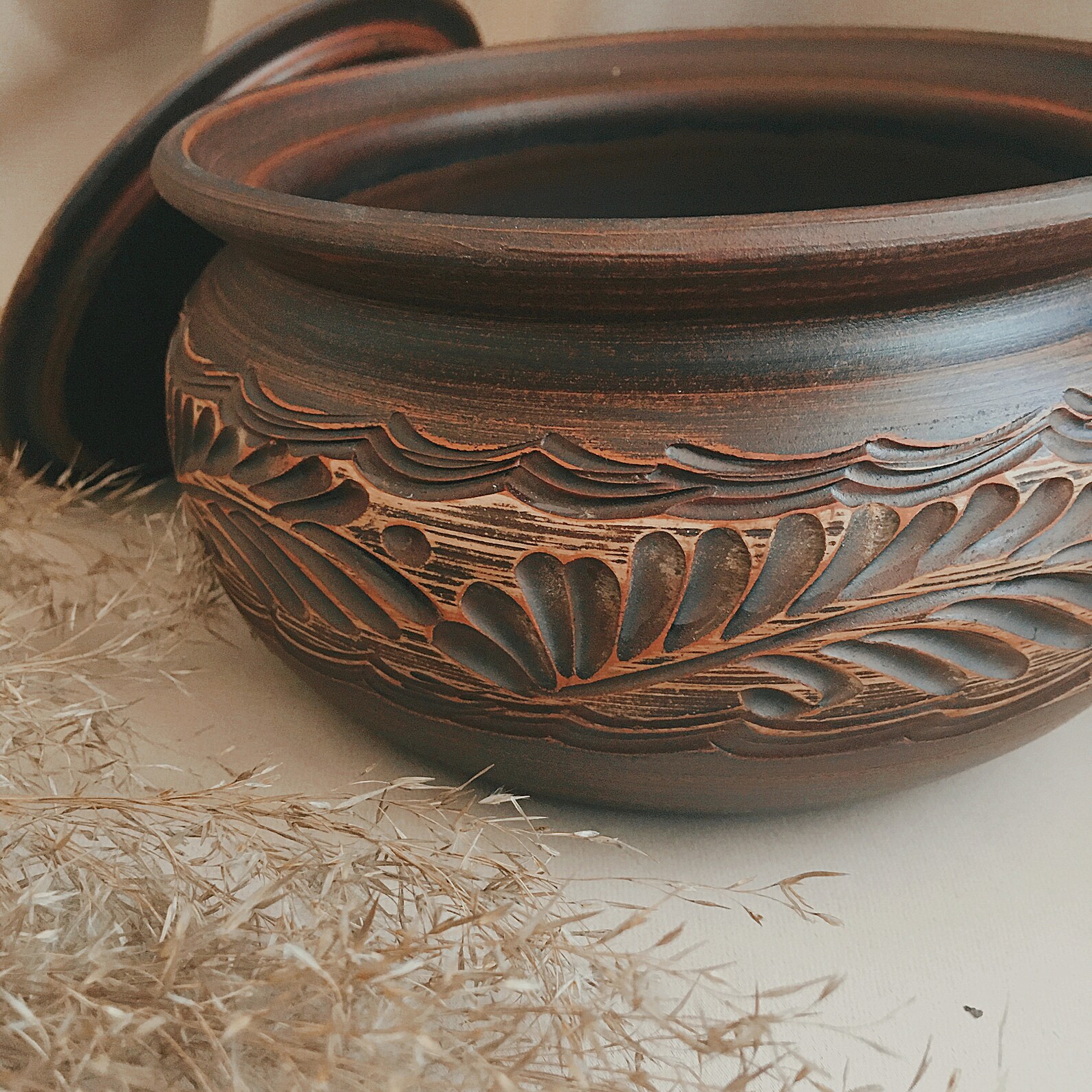 Clay Baking Pot with Lid Ceramic Pot for Baking Pottery Etsy