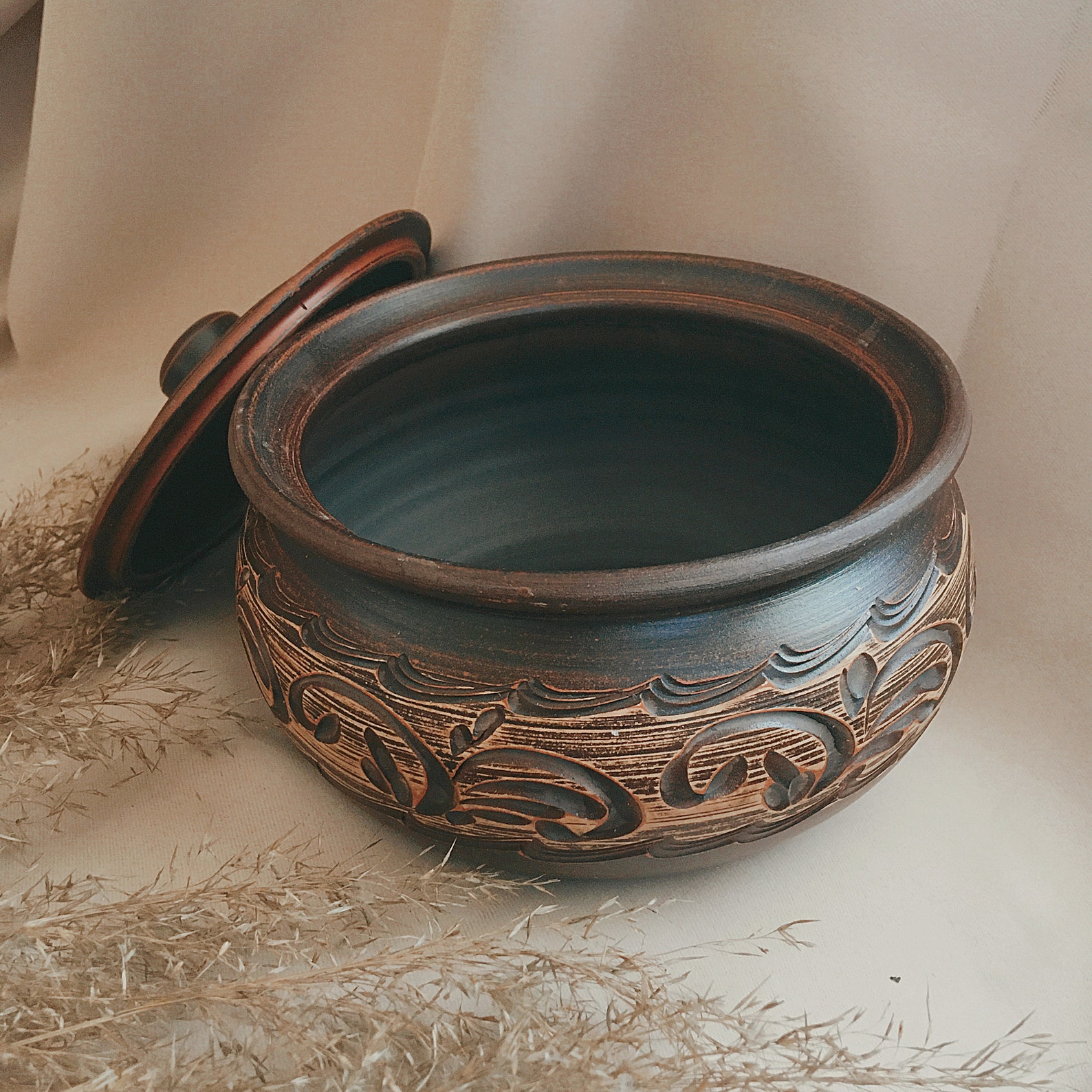 Cooking Pot With Lid Clay Baking Pot Ceramic Pot for Baking Etsy