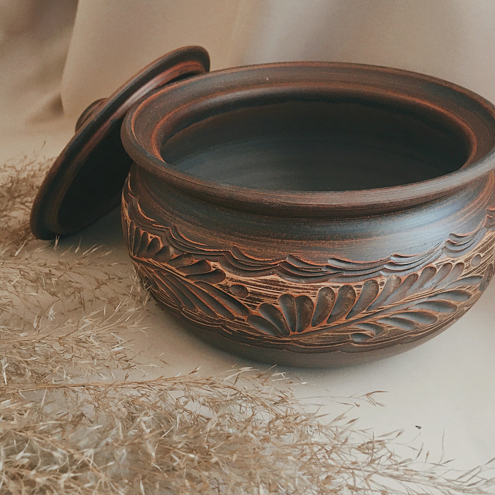 Clay Baking Pot with Lid Ceramic Pot for Baking Pottery Etsy