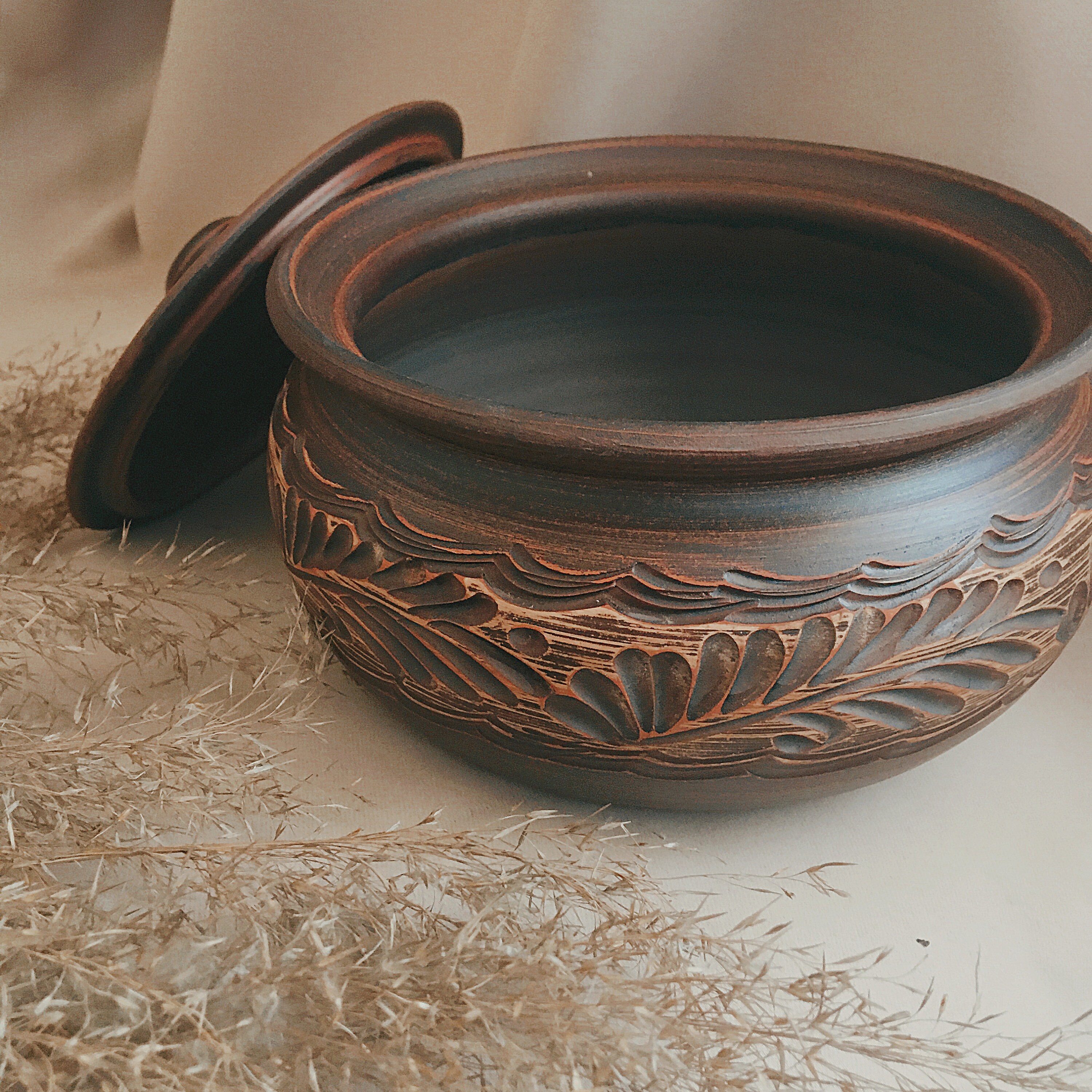 Clay Baking Pot with Lid Ceramic Pot for Baking Pottery Etsy