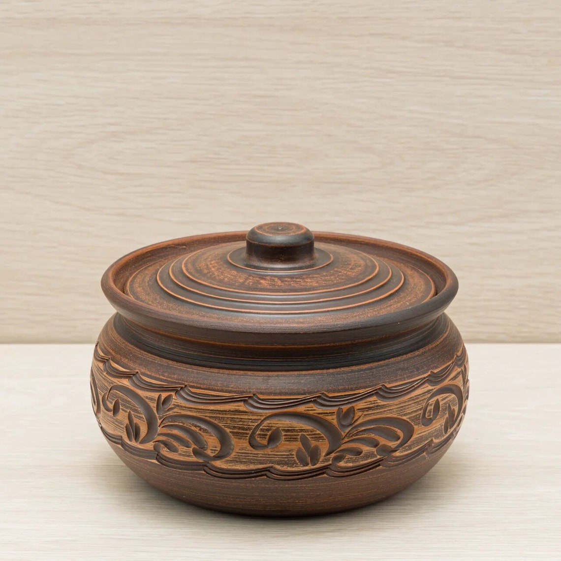 Cooking Pot With Lid Clay Baking Pot Ceramic Pot for Baking Etsy