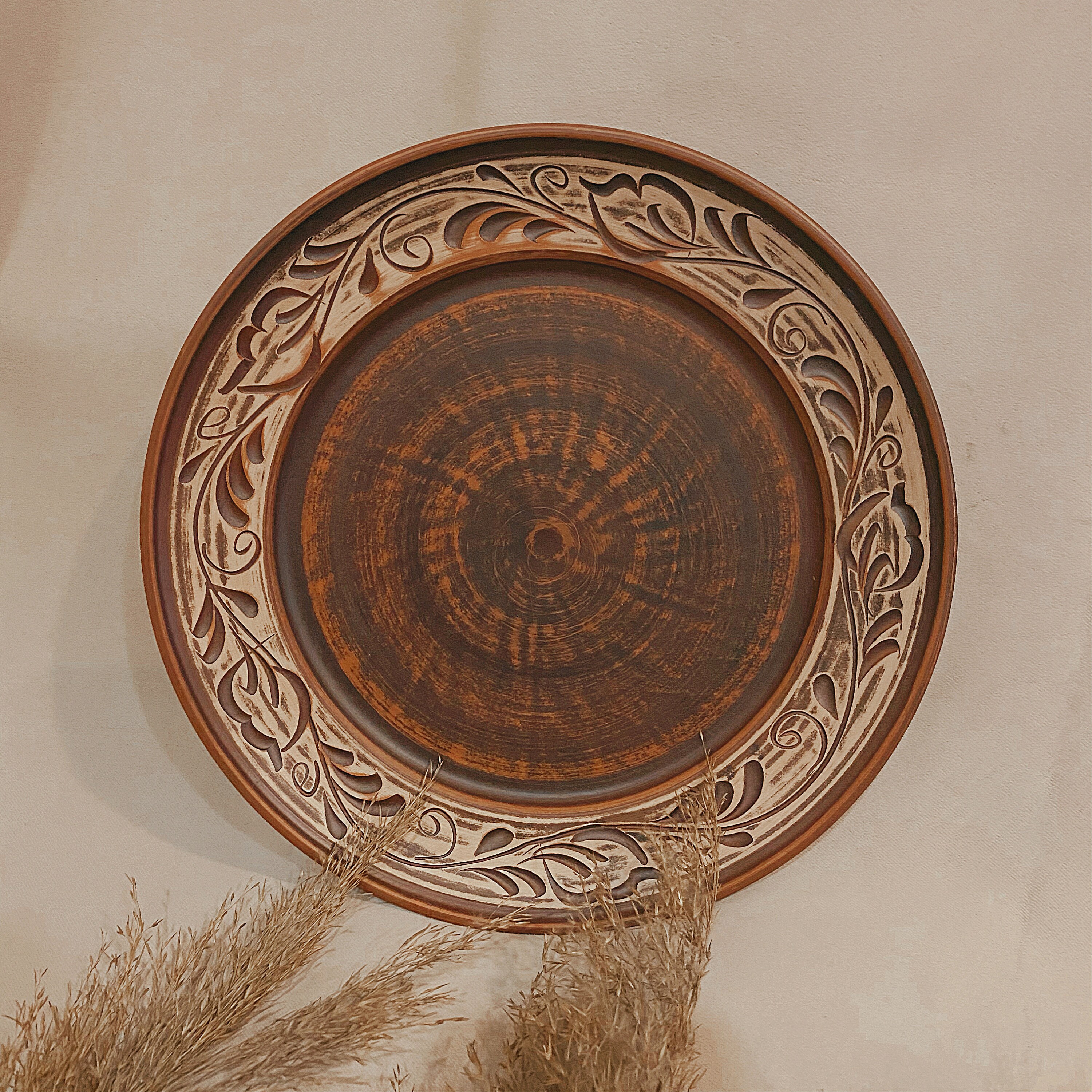 Clay Plate Pottery Plate Handmade Ceramic Plate Unglazed Etsy