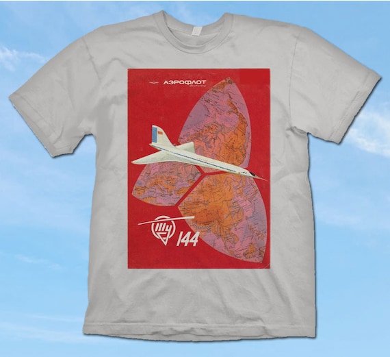 Aeroflot Tu-144 T-shirt -medium UK