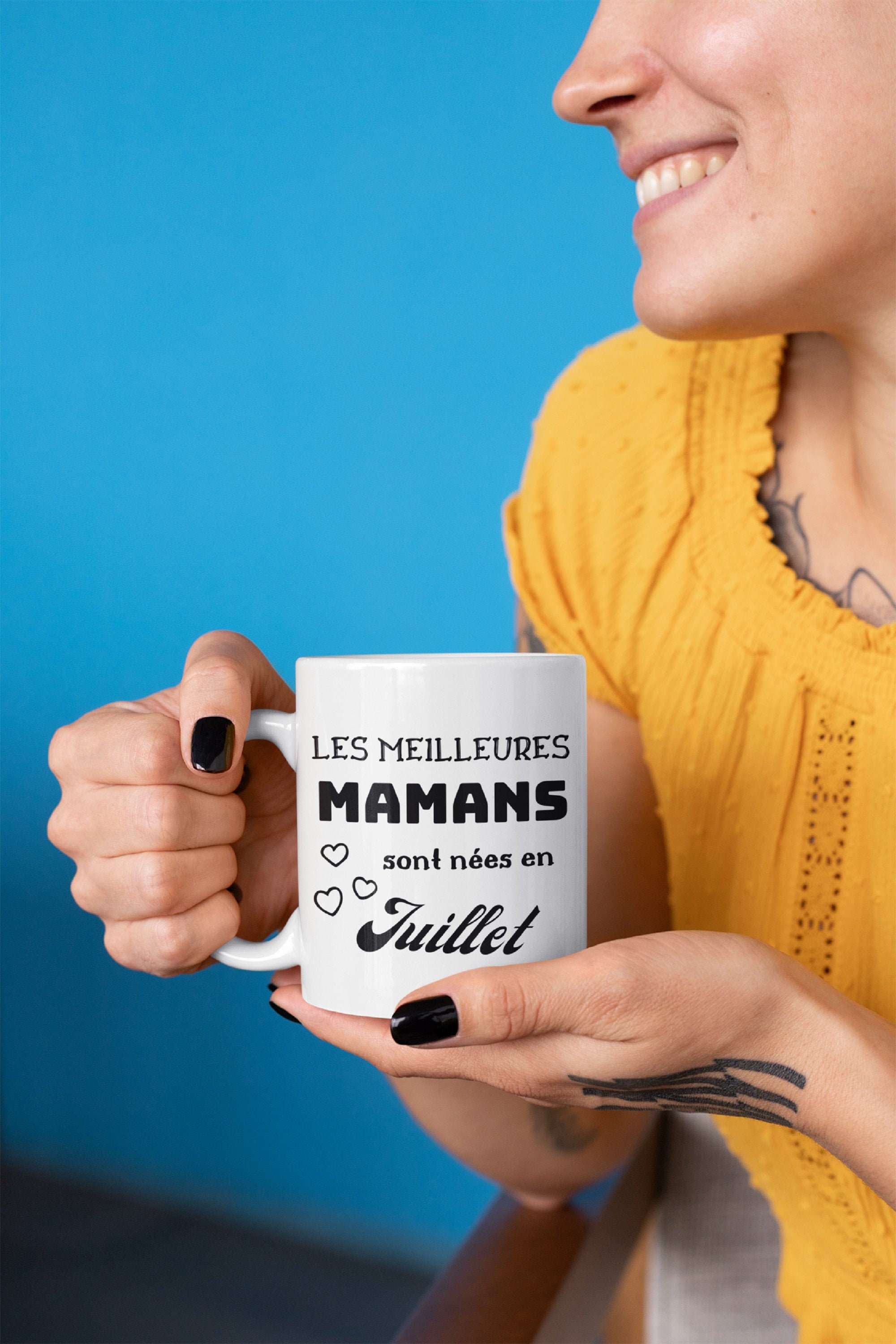 Mug en Céramique Les Meilleures Mamans Sont Nées Juillet | Cadeau Maman