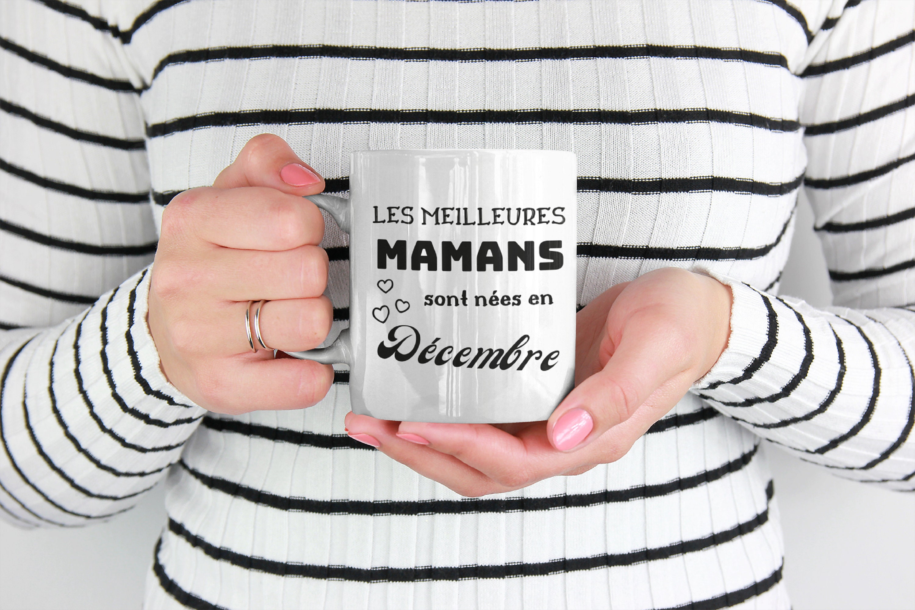 Mug en Céramique Les Meilleures Mamans Sont Nées Décembre | Cadeau Maman