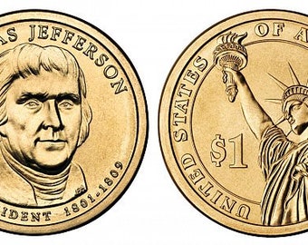 2007 P Thomas Jefferson Presidential /"Unopened/" Mint Dollar 25 Coin ROLL