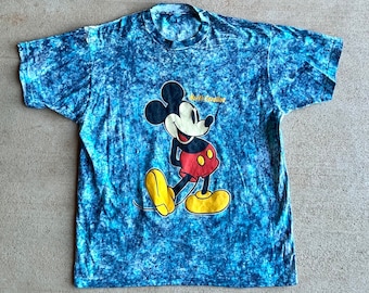 Walt Disney Mickey Mouse North Carolina Vintage 80s Tie Dye T-shirt