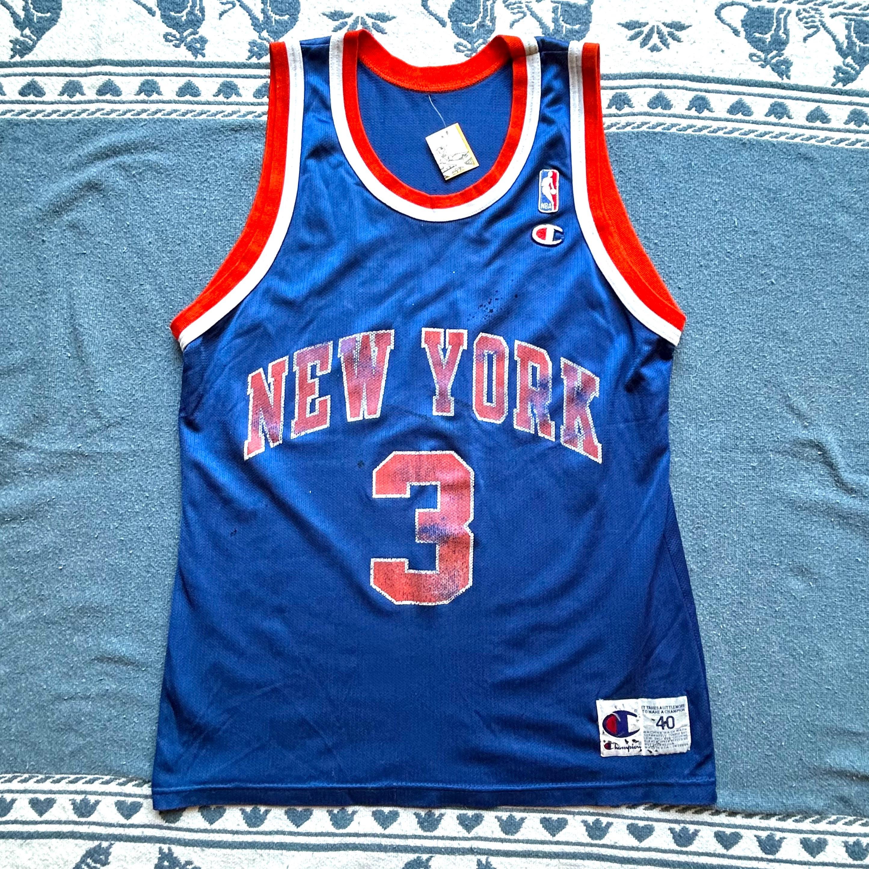 Vintage 1990s New York Knicks John Starks #3 Jersey Champion Size