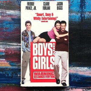 Boys and Girls VHS Tape 2000 • Freddie Prinze Jr & Claire Forlani • Vintage Teen Romantic Comedy • 2000s Movie Collectible
