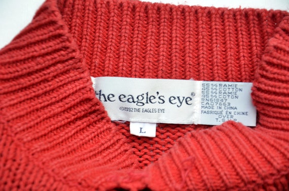 Vintage 90's the Eagle's Eye Christmas Fireplace Sweater