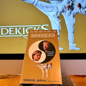 Sidekicks VHS Tape 1993 • Chuck Norris, Jonathan Brandis • Former Blockbuster Rental • 90s Martial Arts Fantasy Movie