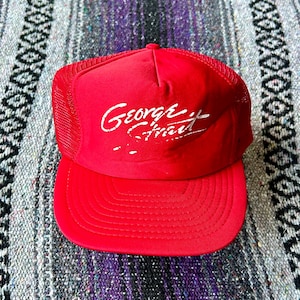 Vintage George Strait Trucker Hat / Red Mesh Snapback (Cleaned)