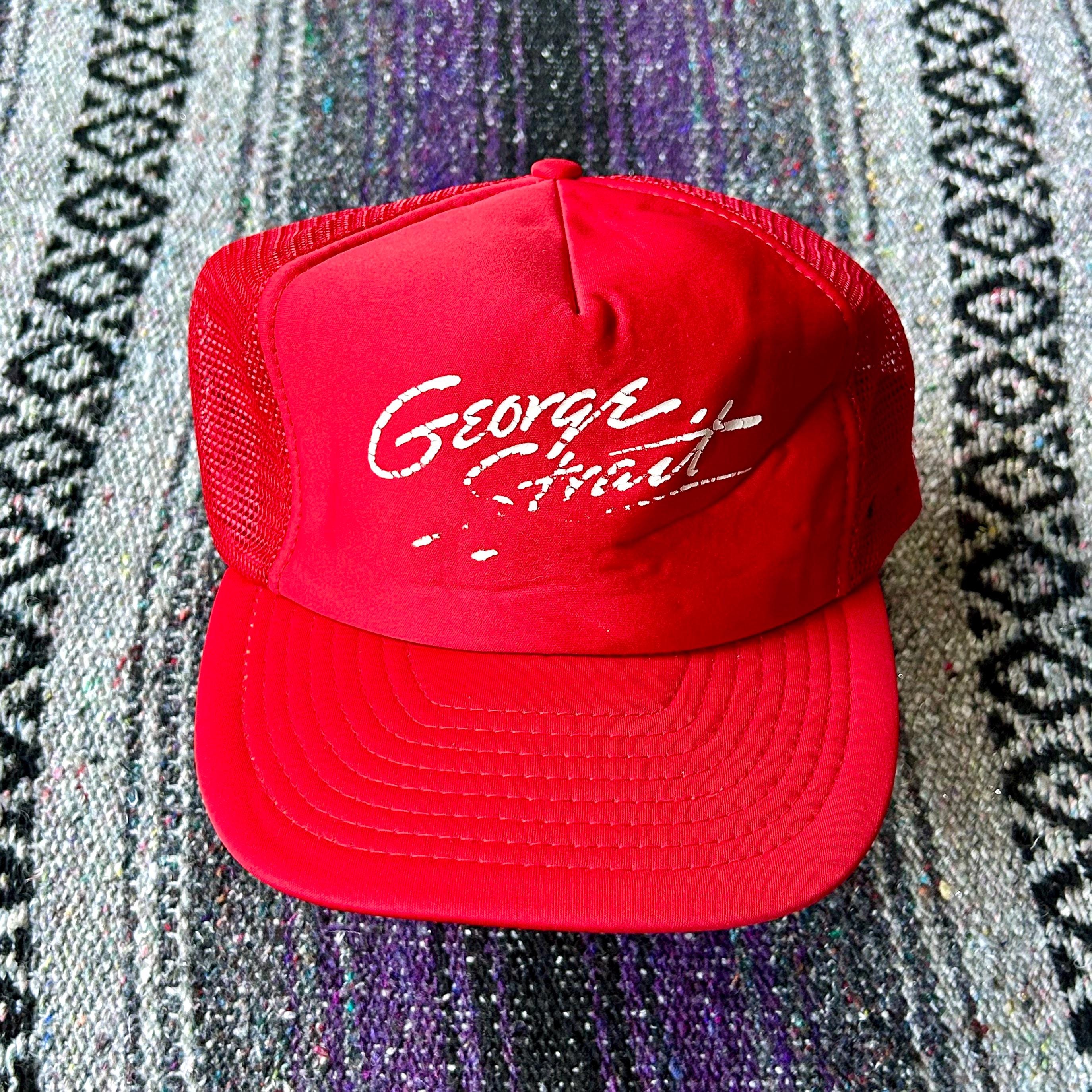 Vintage George Strait SnapBack Hat Cap Neon Pink Rope rare George Strait  main image 4