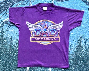 Vintage 80s Number 1 Dad Single Stitch Tshirt