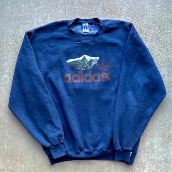 custom vintage adidas surfer Russell crewneck swe… - image 1