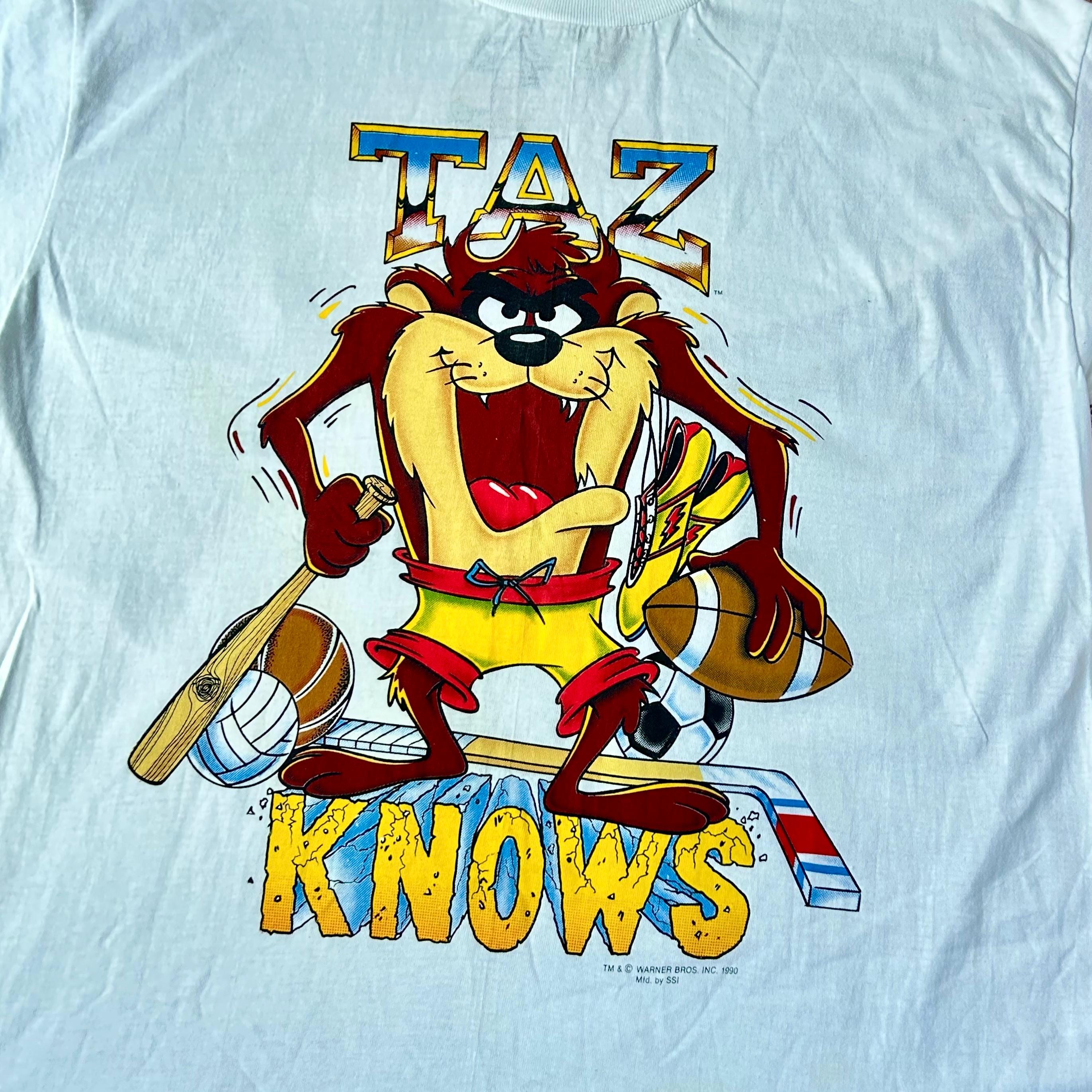 Vintage 90s Taz Looney Tunes T-shirt: Warner Bros Cartoon Sports 