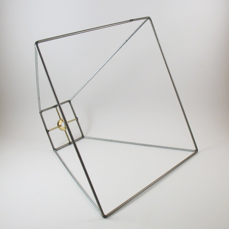 3x10x8 1/2 Square Lampshade Frame. Standard Brass Plated Etsy