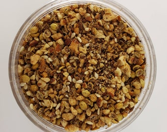 Dukka Egyptian Nuts Seeds & Spice Blend - 8 oz jar, 1 cup | Bread Oil Dip, Dukkah Middle Eastern Condiment | Artisan Made | 8 floz jar