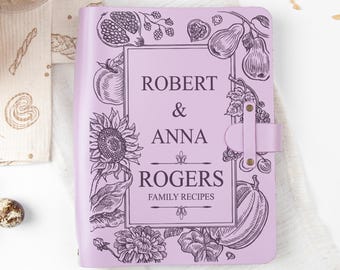 Family Recipe Book Binder Personalized Recipe Journal Custom Cookbook Cooking Gifts for Daughter in Law Wife Mother Sister Aunt Grandma Her