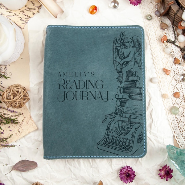 Leather Book Review Journal, Personalized Reading Journal, Custom Reading Log, Book Reading Tracker, Christmas Gift for Book Lover & Readers