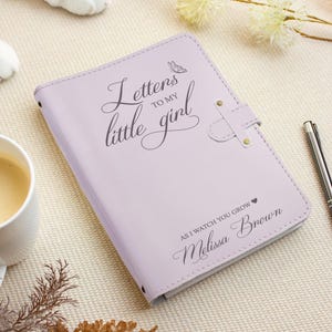 Letters to my daughter journal Personalized baby memory book Custom name keepsake notebook Baby girl shower gift for new mom Letters to baby