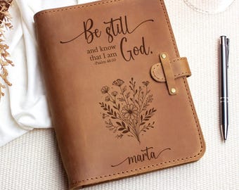 Prayer Journal for Women Personalized Leather Bible Study Journal for Teen Girl Christian Scripture Gratitude Notebook JW Adult Baptism Gift