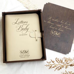 Diario de duelo personalizado para bebés, ideas de regalo para mamá por aborto espontáneo, regalo conmemorativo por muerte fetal, regalo por pérdida de un bebé o embarazo, cartas al cielo