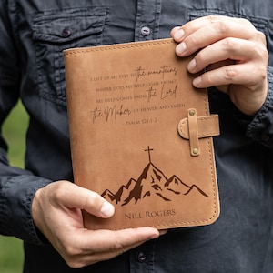 Leder Gebetstagebuch für Männer Personalisiertes Gebetsbuch Christliche Geschenke für Pastor Religiöses Journal für Ihn Benutzerdefinierte Prediger Priester Geschenk