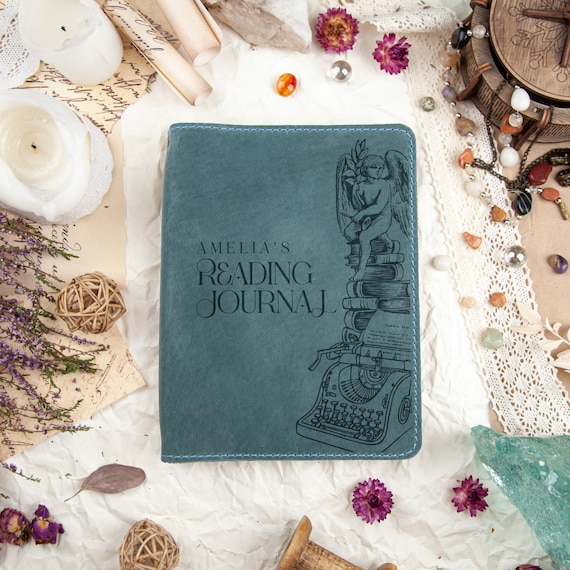 Leather Book Review Journal, Personalized Reading Journal, Custom Reading Log, Book Reading Tracker, Christmas Gift for Book Lover & Readers