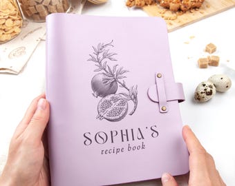 Personalized Recipe Book Leather Cookbook Recipe Binder Housewarming Wedding Bridal Shower Gift for Her Christmas Gift for Daughter in Law