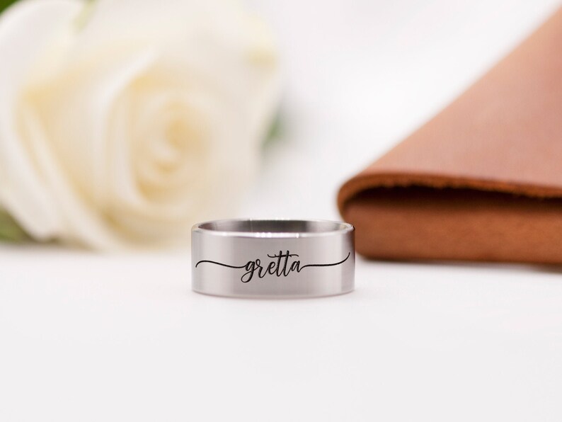 Personalized Ring Name Ring Christmas Gift For Daughter Etsy